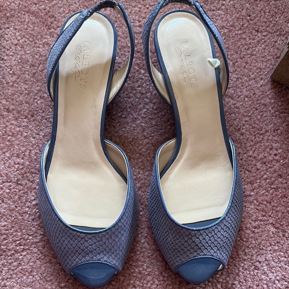 Talbots Blue Woven Heeled Shoes